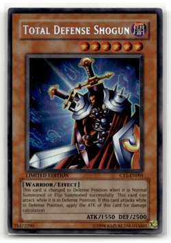Total Defense Shogun CT1-EN001 Limited Secret Rare 2004 Collectors Tin LP - Image 1