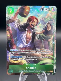 Shanks (Alternate Art) OP14-027 The Azure Sea's Seven Foil MINT One Piece TCG - Image 1