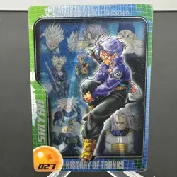 History of Trunks DXHI-09-027 Morinaga Japanese Dragon Ball Z Clear Card ~ HP - Image 1