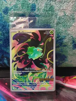 Pokemon TCG Bulbasaur IR 133/132 Mega Evolutions Stamped Promo Card - Image 1
