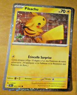 POKEMON CARD RARE HOLO CARTE PIKACHU 051/162 FR NEUF 2024 - Image 1