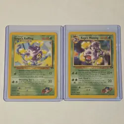 Pokemon TCG Gym Challenge Nintendo Koga's Koffing Weezing Card Lot 2 Cards - Image 1