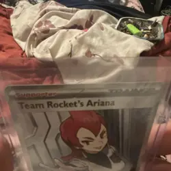 Pokemon Team Rocket's Ariana Trainer Full Art Ultra Rare Holo Card 224/192 - Image 3