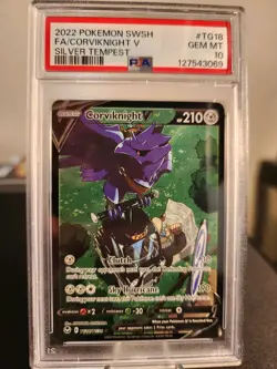 Corviknight V TG18/TG30 Pokemon Silver Tempest Trainer Gallery PSA Gem Mint 10 - Image 1