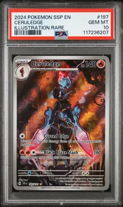 PSA 10 Ceruledge 197/191 Illustration Rare Surging Sparks Pokemon 2024 💎 - Image 1