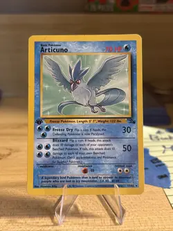 Pokemon TCG Articuno 17/62 Fossil Unlimited Non-Holo Card 1st Edition - Image 1