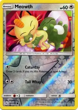 NM-Mint Meowth - 147/214 - Common - Reverse Holo Pokemon Unbroken Bonds - Image 1