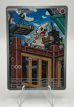 2025 Pokemon Timburr 125/086 Sv: Black Bolt Holo Card TCG - Image 1