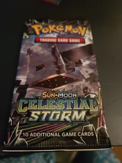 Pokemon TCG Sun & Moon Celestial Storm Sealed Booster Pack - Image 1