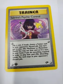 MINT Sabrina's Psychic Control 121/132 1st Edition Gym Challenge Pokemon Card - Image 1