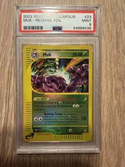 2003 Pokemon Aquapolis Muk Reverse Holo Foil #23/147 PSA 9 MINT - Image 1