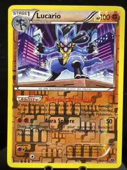 Pokemon TCG Lucario Next Destinies 64/99 Reverse Holo Rare - Image 1
