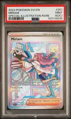 2023 POKEMON SVI EN-SCARLET & VIOLET SPECIAL ILLUSTRATION RARE MIRIAM PSA 9 OC - Image 1