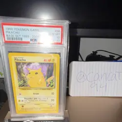 Pokemon Pikachu Base Set Unlimited #58 Regular Common PSA 10 GEM MT 1999 - Image 1