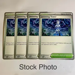 4x Jamming Tower 153/167 x4 - Twilight Masquerade - Pokemon TCG - Playset NM - Image 1