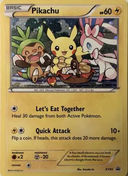 Pokemon TCG 2016 XY Black Star Promo Rare Holo Pikachu XY95 - Image 1
