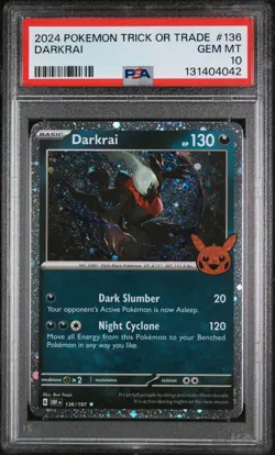 2024 POKEMON TRICK OR TRADE #136 DARKRAI PSA 10 - Image 1