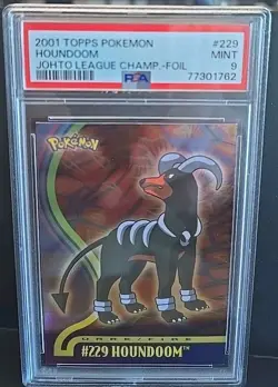 PSA 9 2001 Topps Pokemon Houndoom Johto Leauge Champions Foil (G3) - Image 1