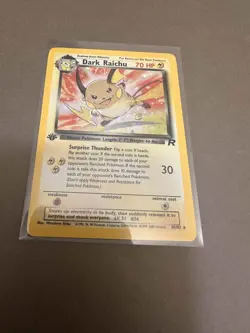 Pokemon TCG Team Rocket: Dark Raichu 1st Edition Holo 83/82 - Image 1