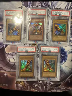 Yu-Gi-Oh! LOB-120 LOB-121 LOB-122 LOB-123 LOB-124 Exodia Complete 1st PSA Set 8 - Image 1