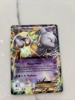 Pokemon TCG Mewtwo EX XY183 Holo Psychic 170 HP Card English Card Stock - Image 1