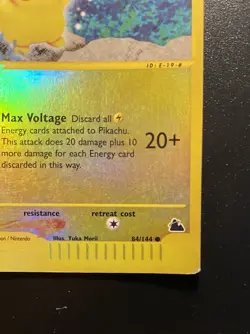 Pokemon Card-Pikachu-Skyridge-84/144-HoloReverse-Ereader-ENG-LP-CORNERS ErrorCut - Image 5