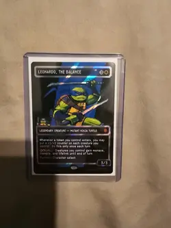 Wizards of the Coast Leonardo the Balance Foil MTG TMNT Commander Card - Image 1