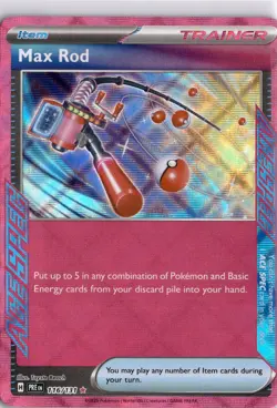 Pokemon Max Rod 116/131 SV Prismatic Evolutions ACE Spec Card Trading Card TCG - Image 1