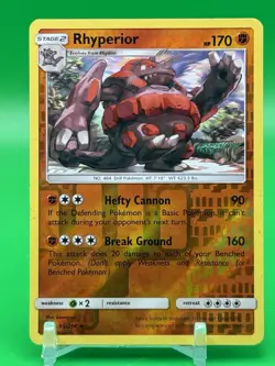 Rhyperior - 95/214 - Rare - Reverse Holo Pokemon SM10 Unbroken Bonds LP F3 - Image 1