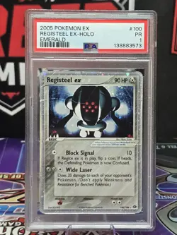 2005 Pokemon Ex Emerald Registeel Ex Holo #100 PSA 1 - Image 1