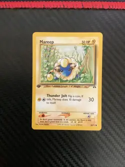 Mareep 58/75 Common 1st Edition Neo Discovery Pokemon TCG Vintage 2001 NM - Image 1