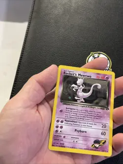 Rocket's Mewtwo - 14/132 - Pokemon Gym Challenge Unlimited Card MP With SWIRL - Image 3