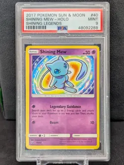 Pokemon TCG Shining Mew Holo Rare Card 40/73 Shining Legends PSA 9 - Image 1