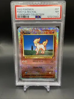 Pokemon Ponyta 87/110 Reverse Foil Legendary Collection PSA 7 NM - Image 1