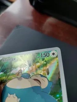 Pokemon TCG Snorlax 051 Illustration Rare Pokemon 151 Black Star Promo DAMAGED - Image 4