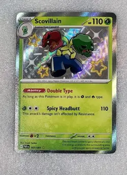 Scovillain 107/091 NM/M SV Paldean Fates PAF EN Shiny Pokemon TCG - Image 1