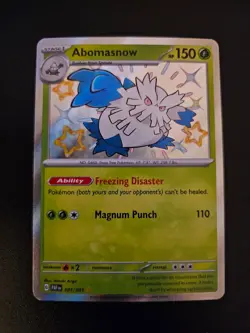 English Pokemon Abomasnow Shiny Rare (PAF 101/091) NM - Image 1