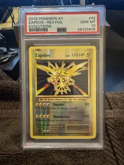Pokemon 2016 XY Evolutions Zapdos Reverse Holo 42/108 Psa 10 Card - Image 1