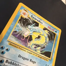 Pokemon Gyarados Base Set Holo Rare Card 6/102 100 HP English 1999 WOTC Vintage - Image 2