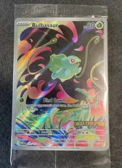 Pokemon Bulbasaur 133/132 English Mega Evolution Stamped Promo SEALED - Image 1