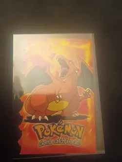 1999 TOPPS POKEMON #06 CHARIZARD EVOLUTION EMBOSSED DIE CUT Black Logo - Image 1