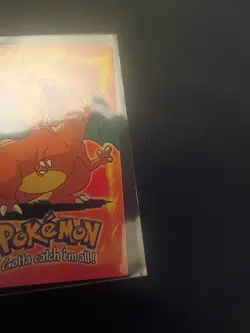 1999 TOPPS POKEMON #06 CHARIZARD EVOLUTION EMBOSSED DIE CUT Black Logo - Image 5