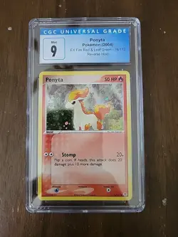 Pokemon Cgc 9 Ponyta Reverse Holo Ex Fire Red Leaf Green 76/112 - Image 1