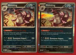 Pokemon TCG Nidoking Scarlet & Violet 151 034/165 Reverse Holo & Holo Rare NM - Image 1