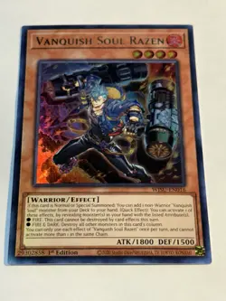 Vanquish Soul Razen WISU-EN016 Ultra Rare Yu-Gi-Oh Card 1st Edition New - Image 1