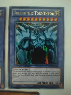 Yu-Gi-Oh! Obelisk the Tormentor YGLD-ENGO2 & LC01-EN001 & EGO1-EN001 Ultra Rare - Image 2