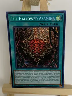 Yu-Gi-Oh! The Hallowed Azamina Prismatic Secret Rare 1st Edition MP25 - Image 1