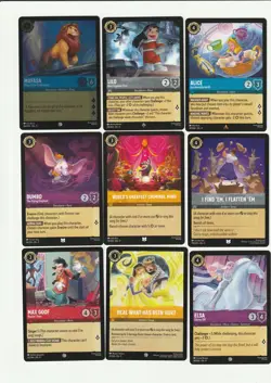 Disney Lorcana Fabled 12 Card Lot Foil Mufasa - Image 1