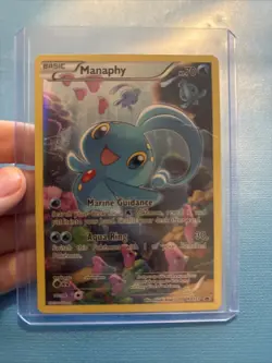 Pokemon TCG Manaphy XY113 Full Art Holo Card Black Star Promos - Image 1