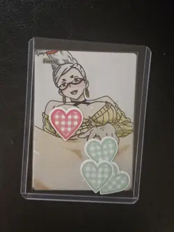 Magic MTG Altered Forest / Land Card | Original Hand Painted & Color Anime Girl - Image 1